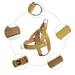 Tactical Chest Harness for Dogs – Adjustable Nylon Harness