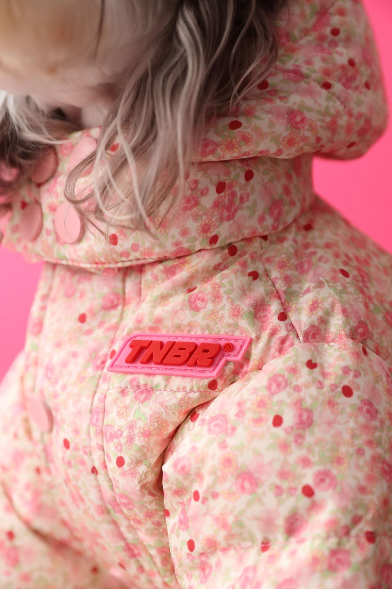 Thickened and Warm Floral Hooded Down Jacket