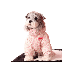 Thickened and Warm Floral Hooded Down Jacket