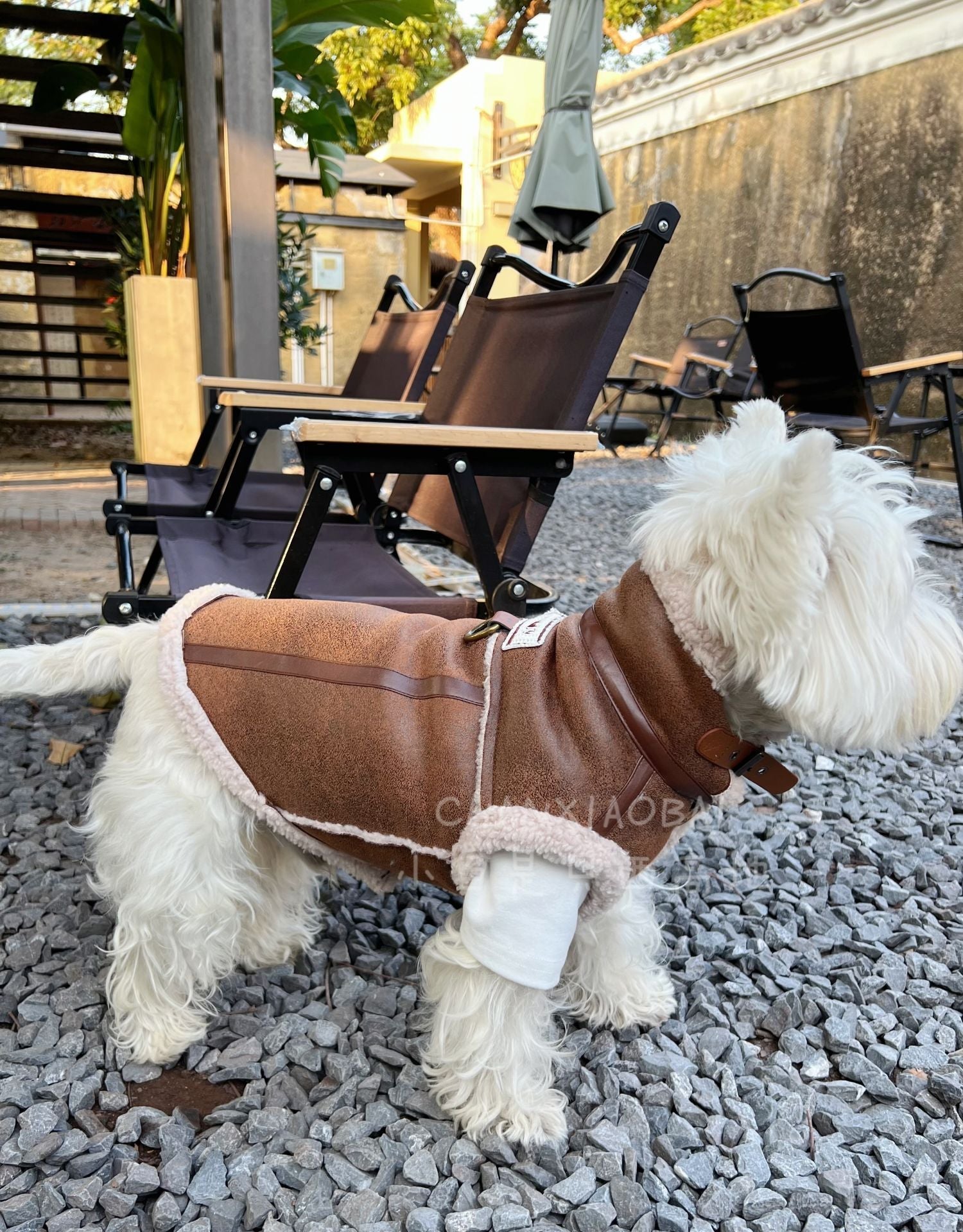 Warm Suede Fleece Vest with Leash Hook